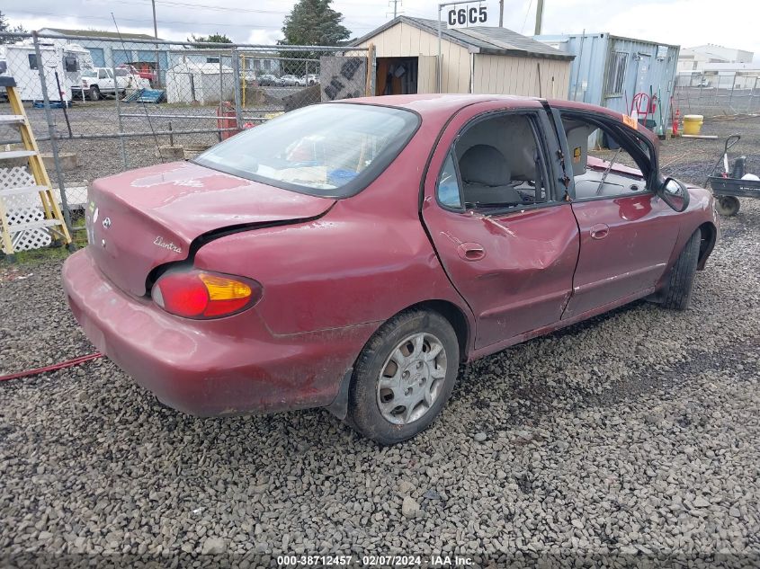 1999 Hyundai Elantra Gl VIN: KMHJF25F8XU807859 Lot: 38712457