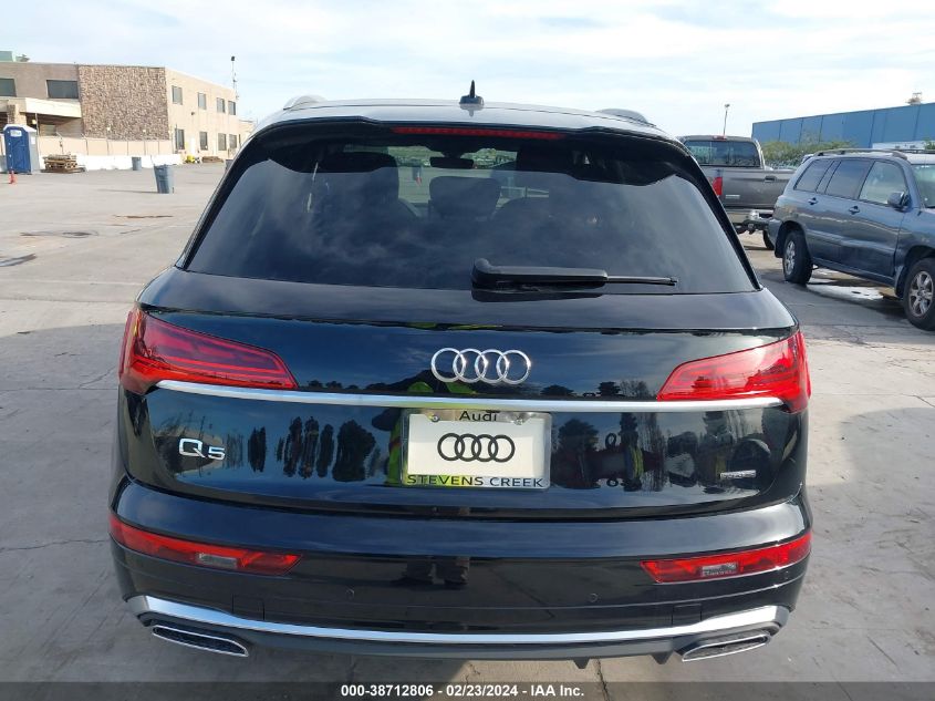 2023 Audi Q5 Premium 45 Tfsi S Line Quattro VIN: WA1GAAFY6P2063126 Lot: 38712806