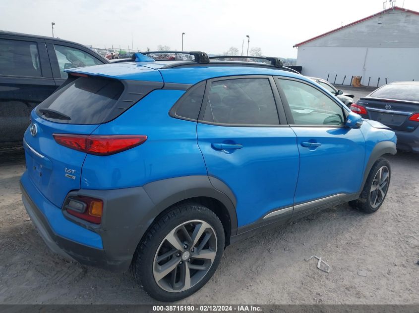 2020 Hyundai Kona Limited VIN: KM8K3CA52LU469885 Lot: 38715190