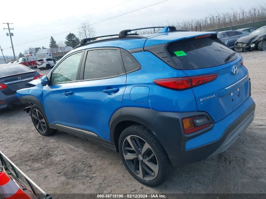 2020 Hyundai Kona Limited VIN: KM8K3CA52LU469885 Lot: 38715190