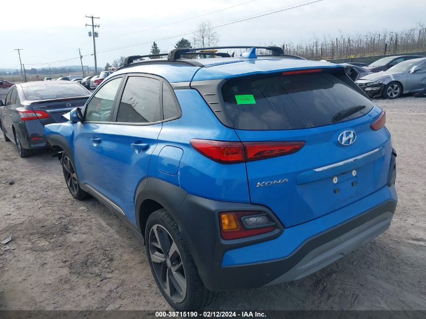 2020 Hyundai Kona Limited VIN: KM8K3CA52LU469885 Lot: 38715190