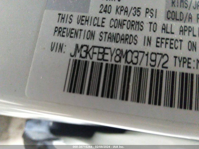 VIN JM3KFBEY8M0371972 2021 MAZDA CX-5 SIGNATURE