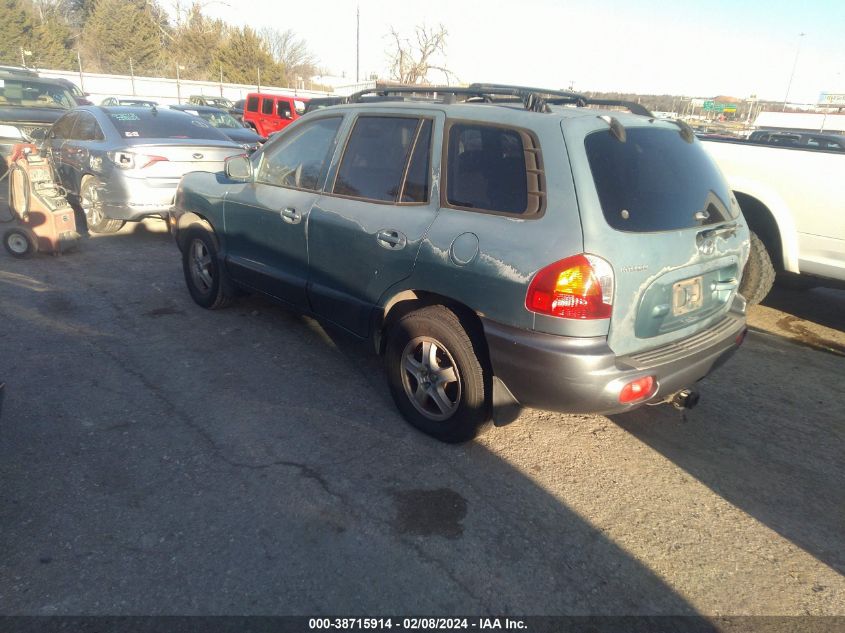 2002 Hyundai Santa Fe Gls/Lx VIN: KM8SC13D82U295733 Lot: 38715914