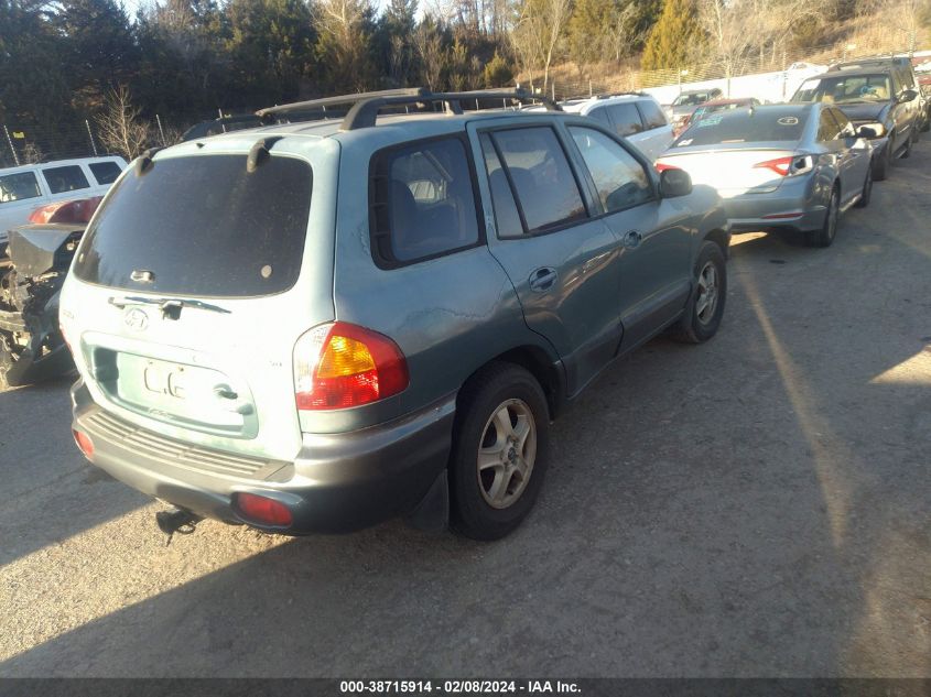 2002 Hyundai Santa Fe Gls/Lx VIN: KM8SC13D82U295733 Lot: 38715914