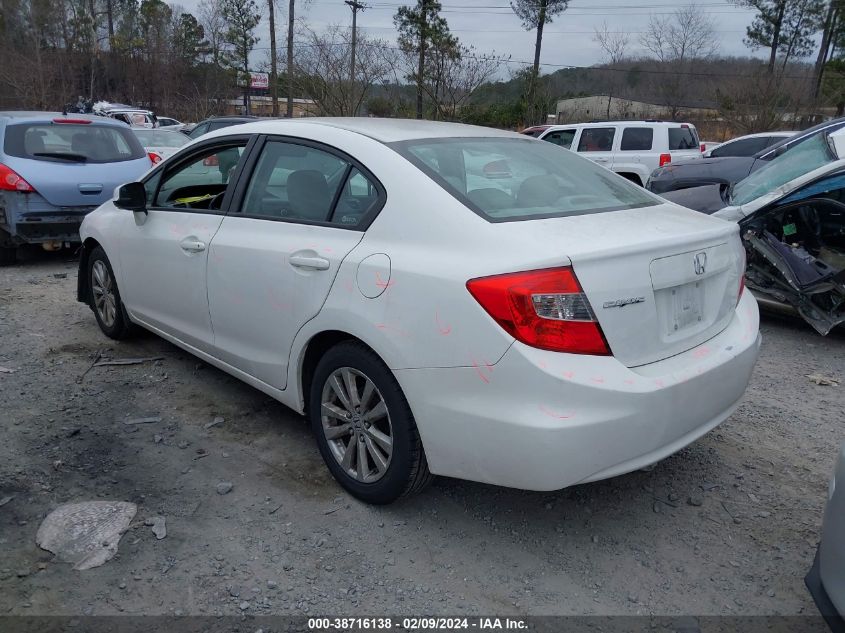 2012 Honda Civic Ex-L VIN: 19XFB2F92CE337805 Lot: 38716138