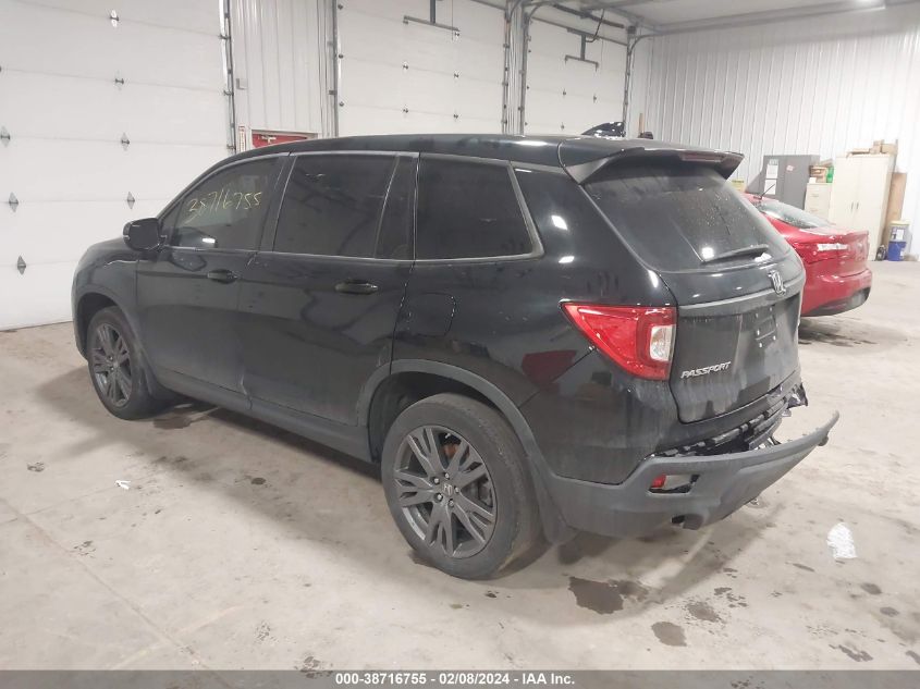 2019 Honda Passport Ex-L VIN: 5FNYF8H54KB009286 Lot: 43404202