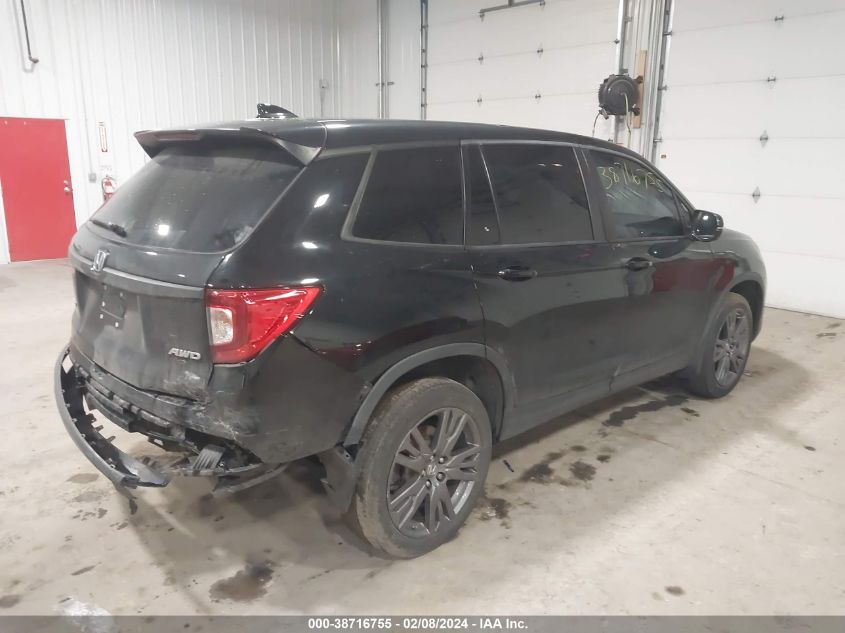 2019 Honda Passport Ex-L VIN: 5FNYF8H54KB009286 Lot: 43404202