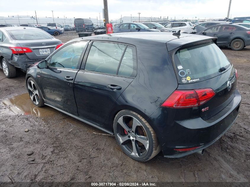 2015 VOLKSWAGEN GOLF GTI 2.0T SE W/PERFORMANCE PACKAGE 4-DOOR - 3VW447AU0FM102899