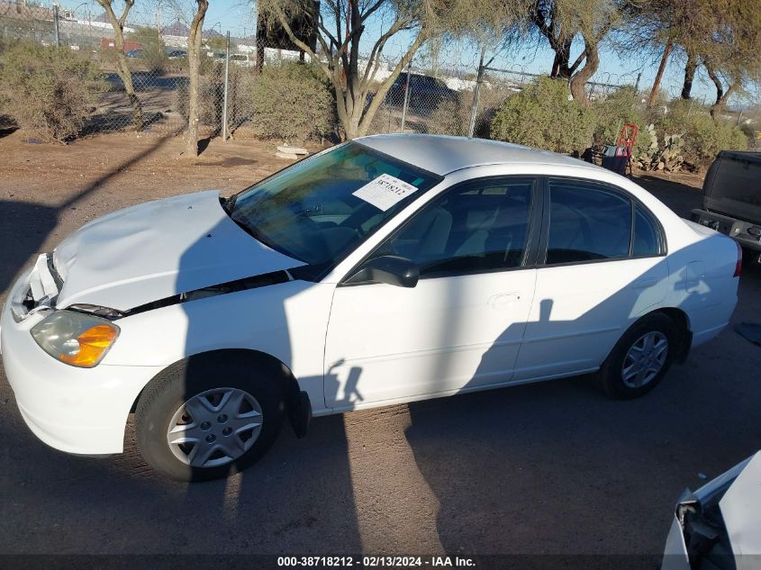 2003 Honda Civic Lx VIN: 2HGES16653H580851 Lot: 38718212