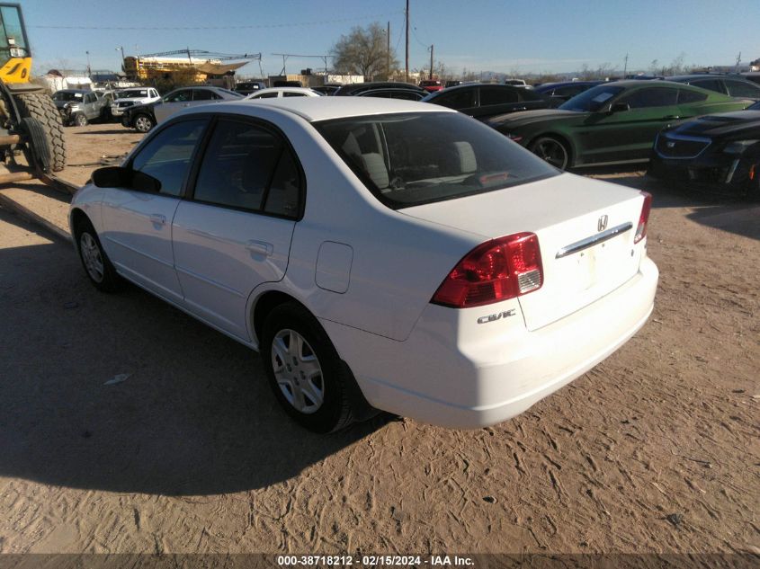 2003 Honda Civic Lx VIN: 2HGES16653H580851 Lot: 38718212