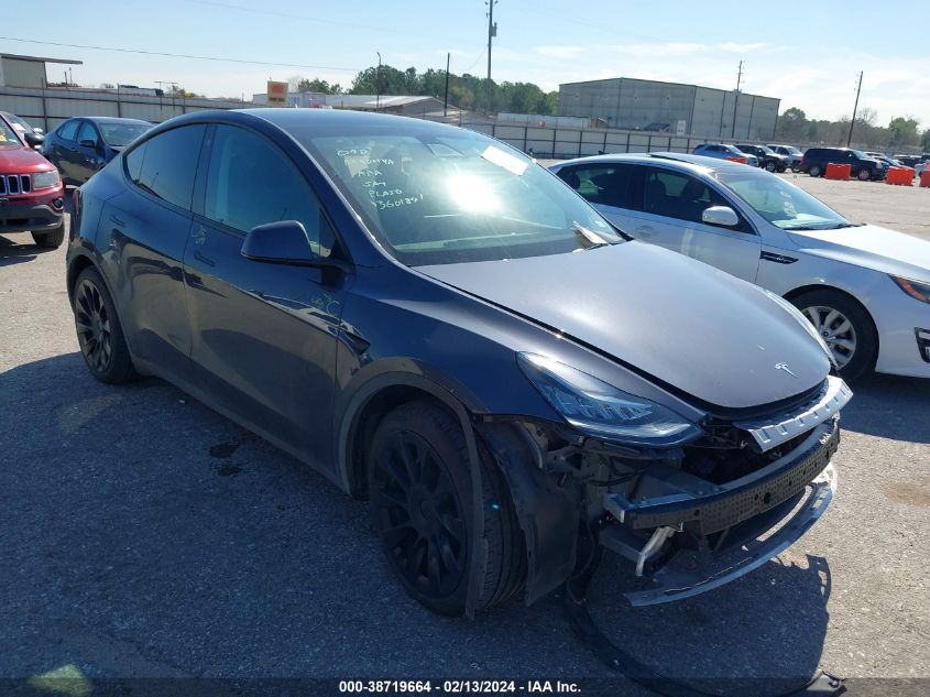 2022 TESLA MODEL Y LONG RANGE DUAL MOTOR ALL-WHEEL DRIVE - 7SAYGDEE6NF360184