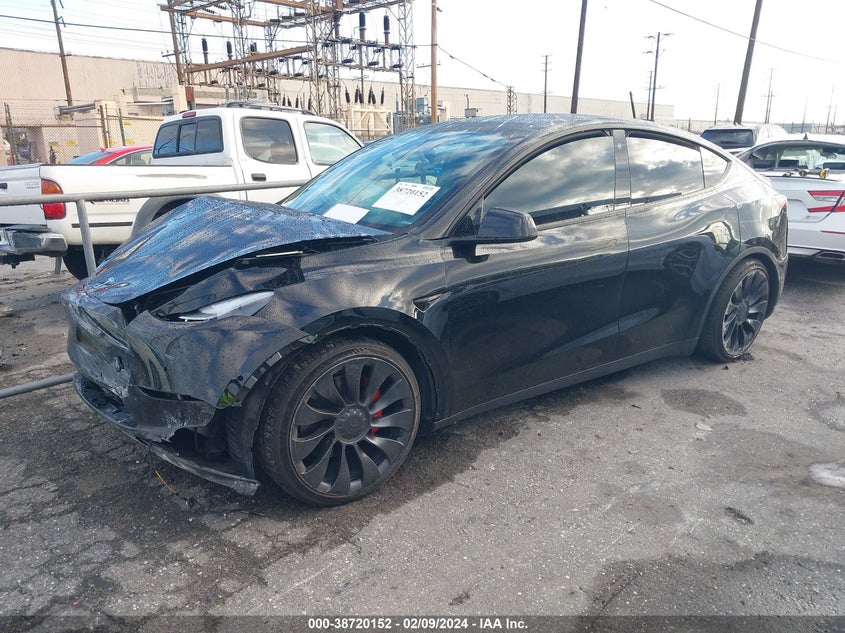 VIN 7SAYGDEF1NF404309 2022 TESLA MODEL Y