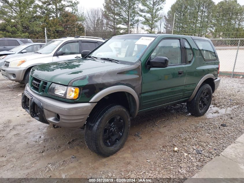 2000 Isuzu Amigo S 2.2L Hard Top/S 2.2L Soft Top VIN: 4S2CK57D1Y4339873 Lot: 38720519