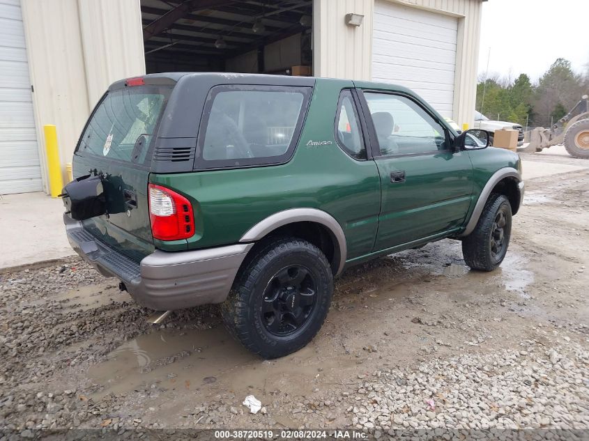 2000 Isuzu Amigo S 2.2L Hard Top/S 2.2L Soft Top VIN: 4S2CK57D1Y4339873 Lot: 38720519