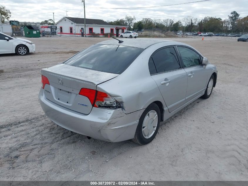 2006 Honda Civic Hybrid VIN: JHMFA36236S025827 Lot: 38720972