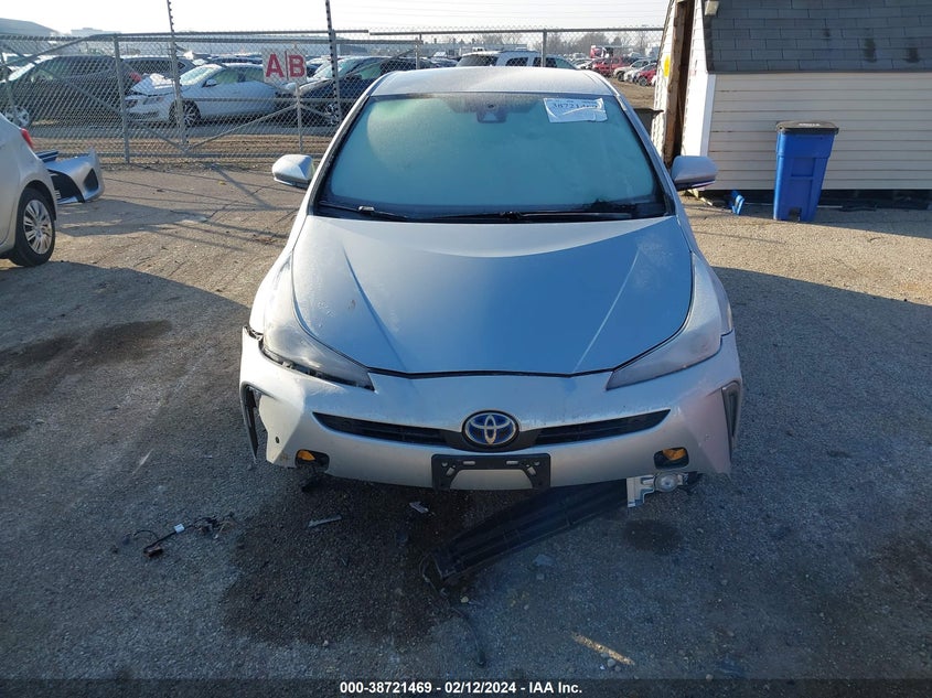 VIN JTDL9RFU0K3000258 2019 TOYOTA PRIUS