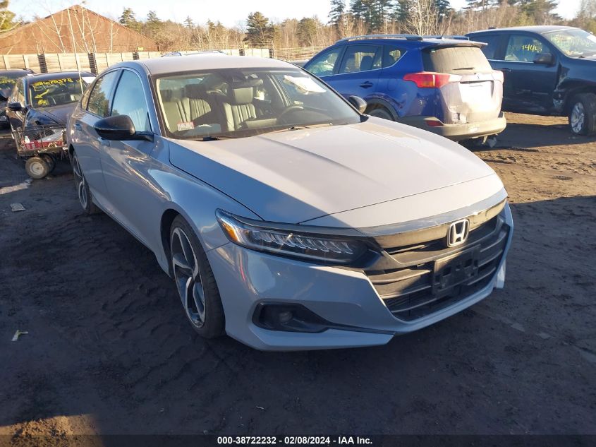 2021 Honda Accord Sport Special Edition VIN: 1HGCV1F44MA124143 Lot: 38722232