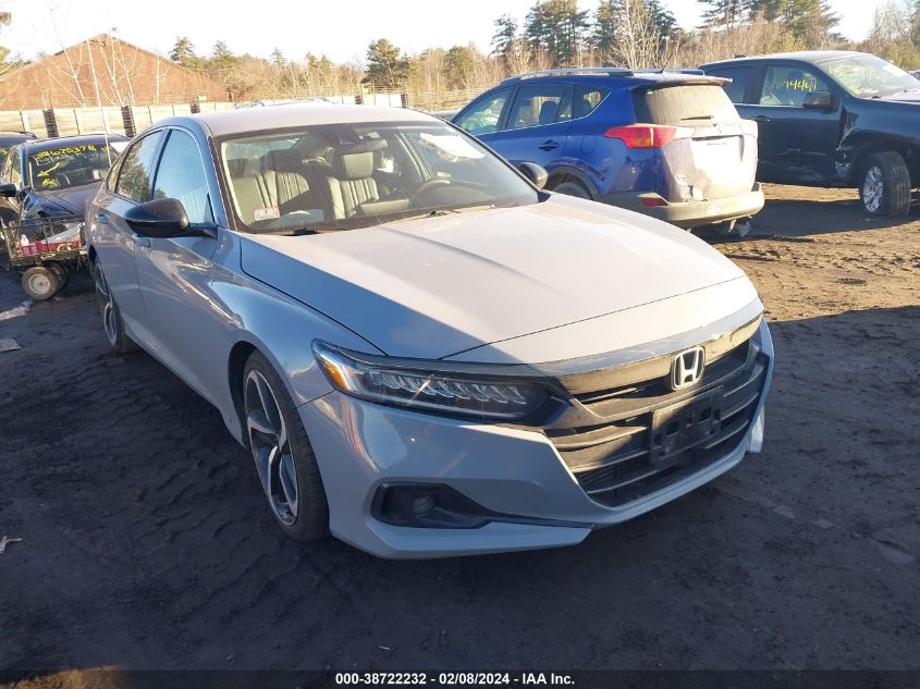 2021 Honda Accord Sport Special Edition VIN: 1HGCV1F44MA124143 Lot: 38722232