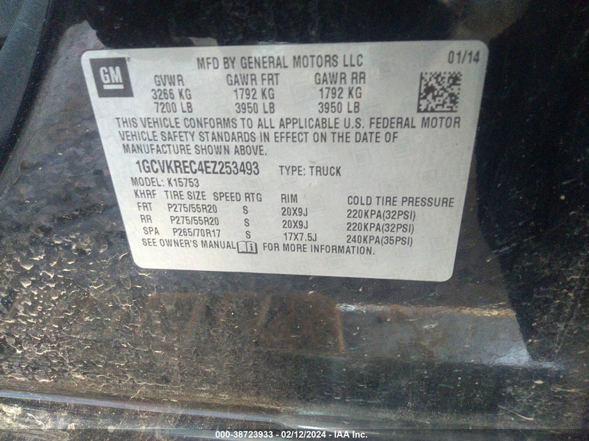 2014 CHEVROLET SILVERADO 1500 1LT - 1GCVKREC4EZ253493