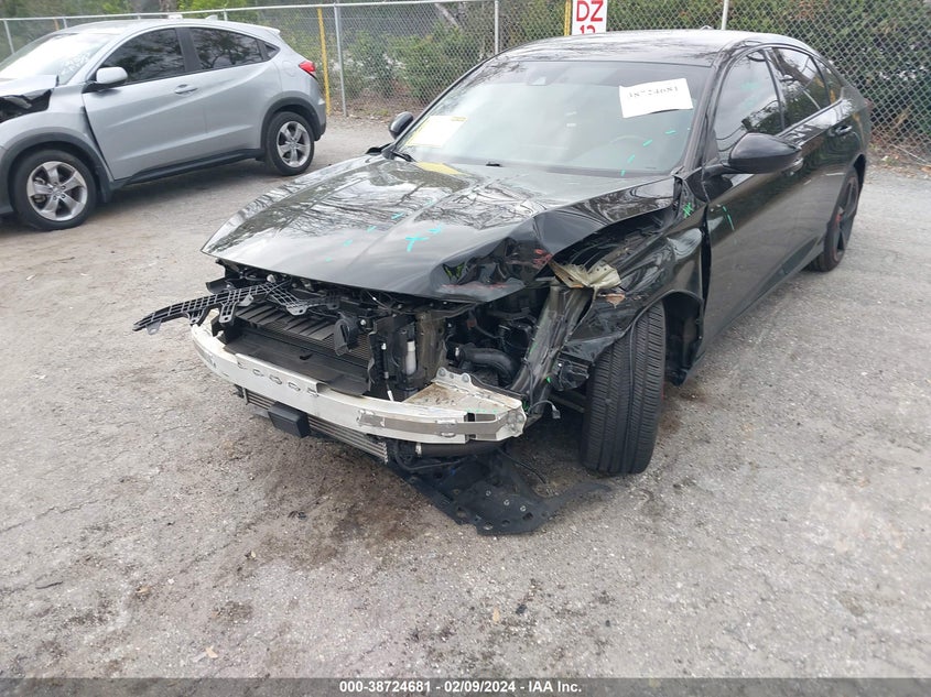 VIN 1HGCV1F38MA092885 2021 HONDA ACCORD SPORT