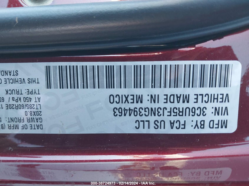2022 RAM 2500 LARAMIE  4X4 6'4 BOX - 3C6UR5FJ3NG394463