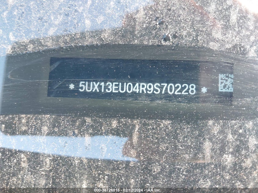 VIN 5UX13EU04R9S70228 2024 BMW X5 SDRIVE 40I