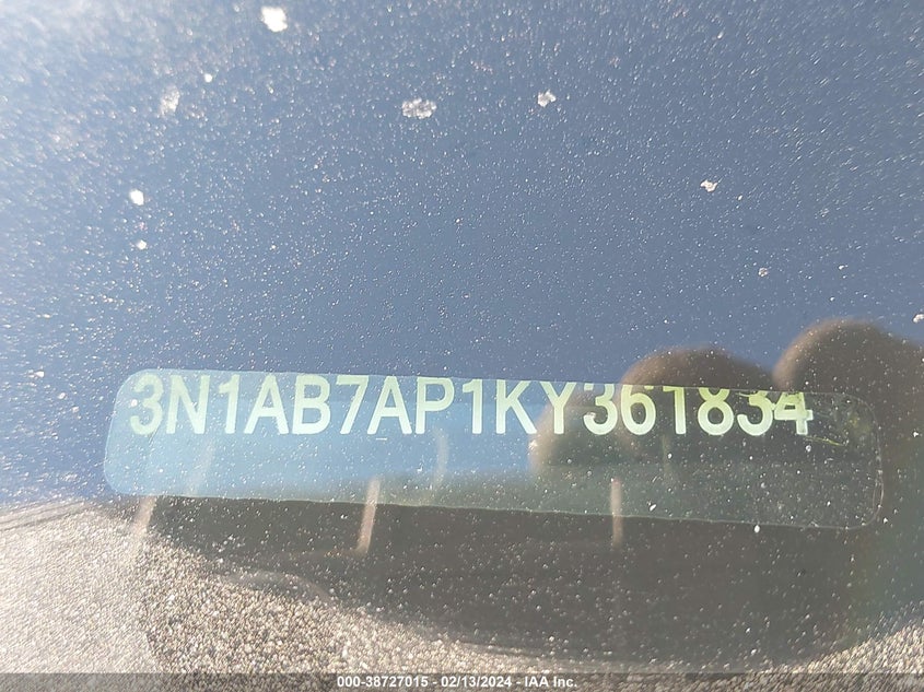 VIN 3N1AB7AP1KY361834 2019 NISSAN SENTRA S/SV/SR/SL