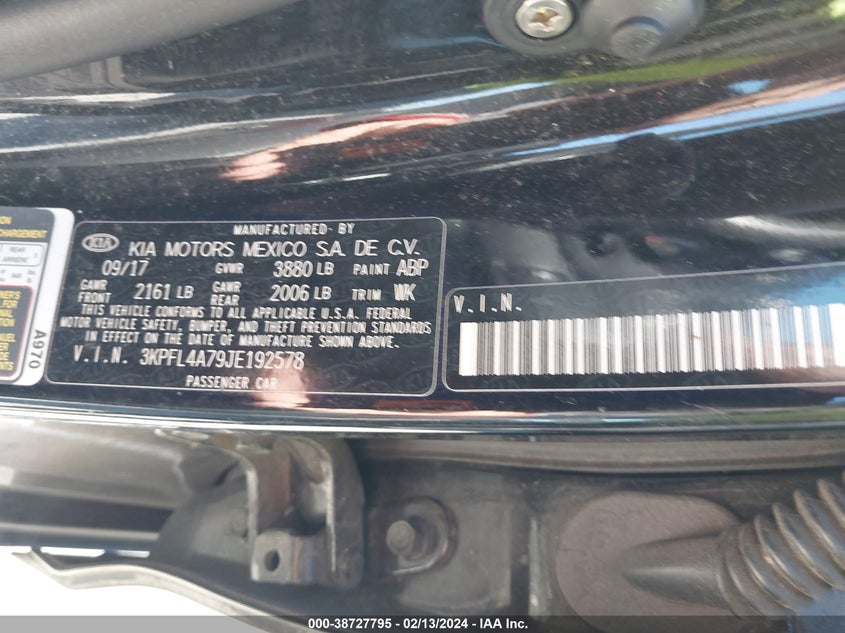 2018 KIA FORTE LX/S - 3KPFL4A79JE192578