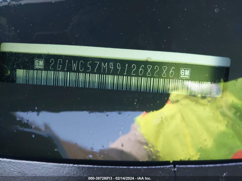 2009 Chevrolet Impala Lt VIN: 2G1WC57M991268286 Lot: 38728013