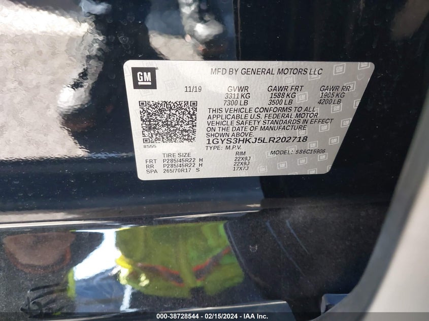 2020 CADILLAC ESCALADE ESV 2WD LUXURY - 1GYS3HKJ5LR202718