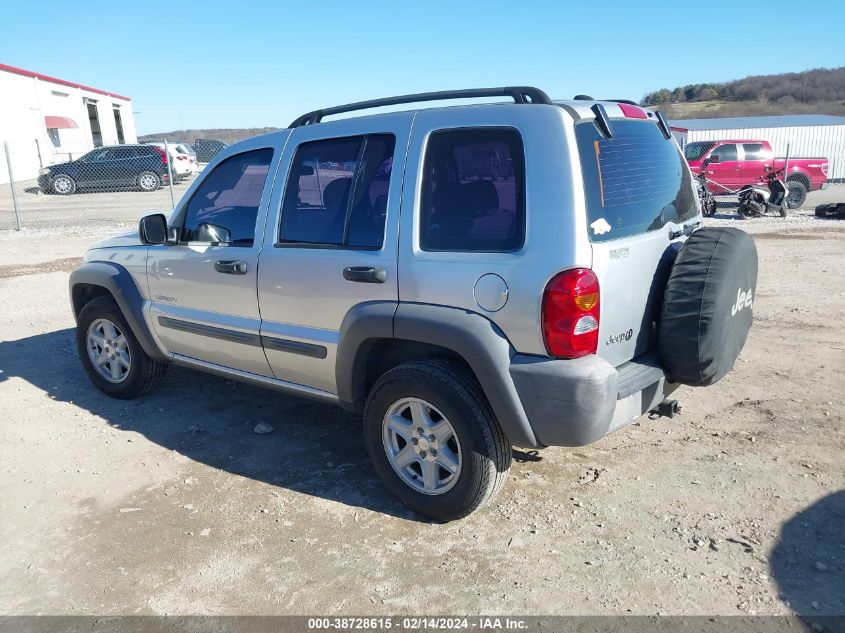 2004 Jeep Liberty Sport VIN: 1J4GK48K04W140049 Lot: 38728615