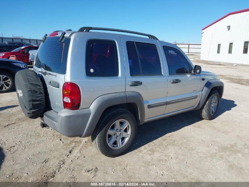 2004 Jeep Liberty Sport VIN: 1J4GK48K04W140049 Lot: 38728615