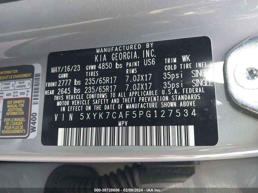 2023 KIA SPORTAGE X-PRO PRESTIGE - 5XYK7CAF5PG127534