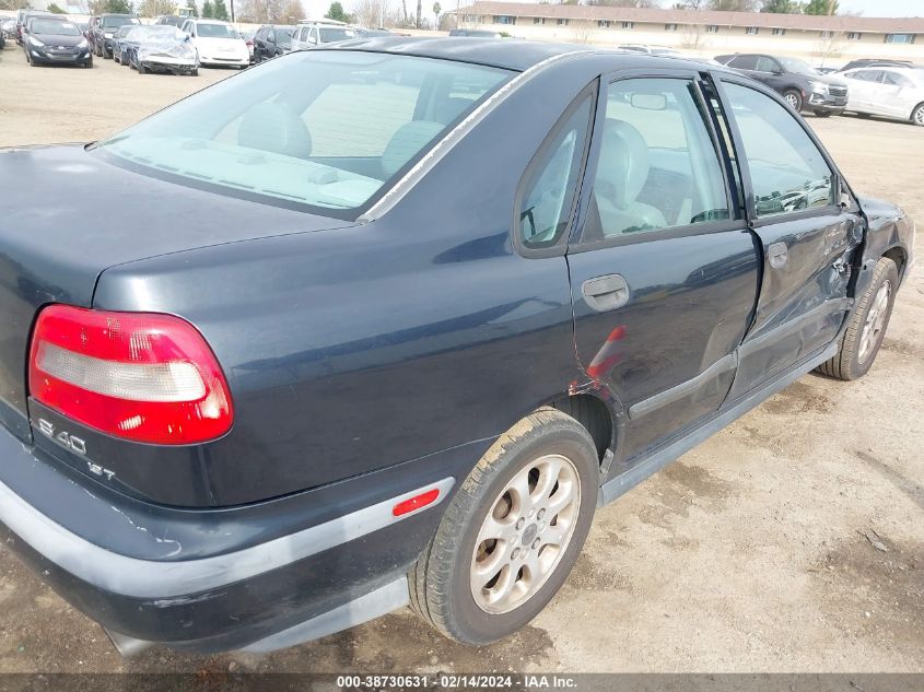 2000 Volvo S40 A/As VIN: YV1VS2554YF509771 Lot: 38730631