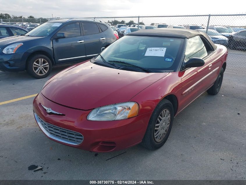 2001 Chrysler Sebring Lx VIN: 1C3EL45U41N692451 Lot: 38730775