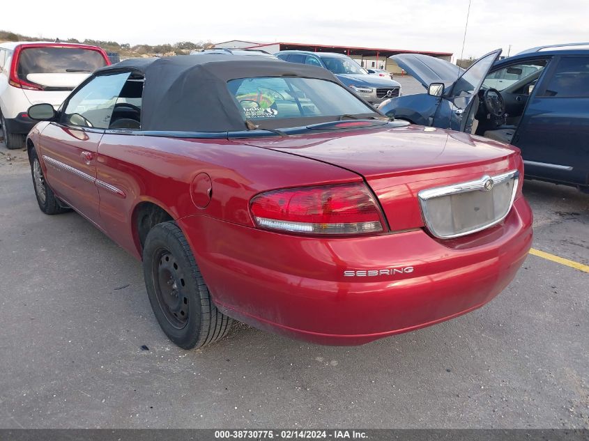 2001 Chrysler Sebring Lx VIN: 1C3EL45U41N692451 Lot: 38730775