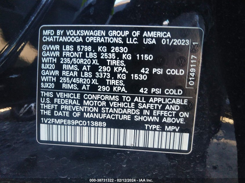 2023 VOLKSWAGEN ID.4 PRO S - 1V2FMPE89PC013889