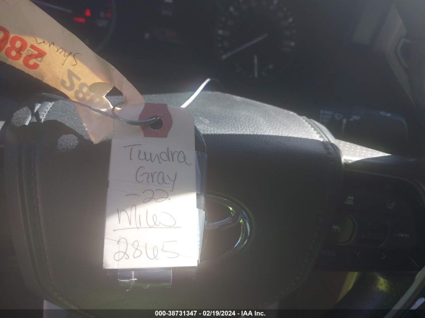 2022 Toyota Tundra Sr5 VIN: 5TFLA5AB6NX004205 Lot: 38731347