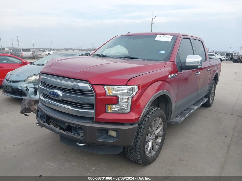 2016 FORD F-150 LARIAT - 1FTEW1EF4GKF45592