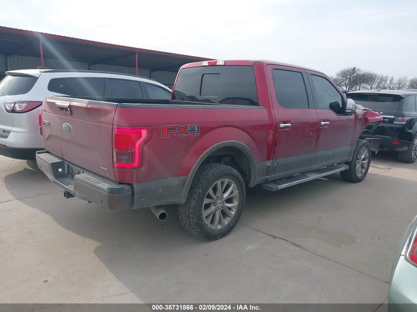 2016 FORD F-150 LARIAT - 1FTEW1EF4GKF45592
