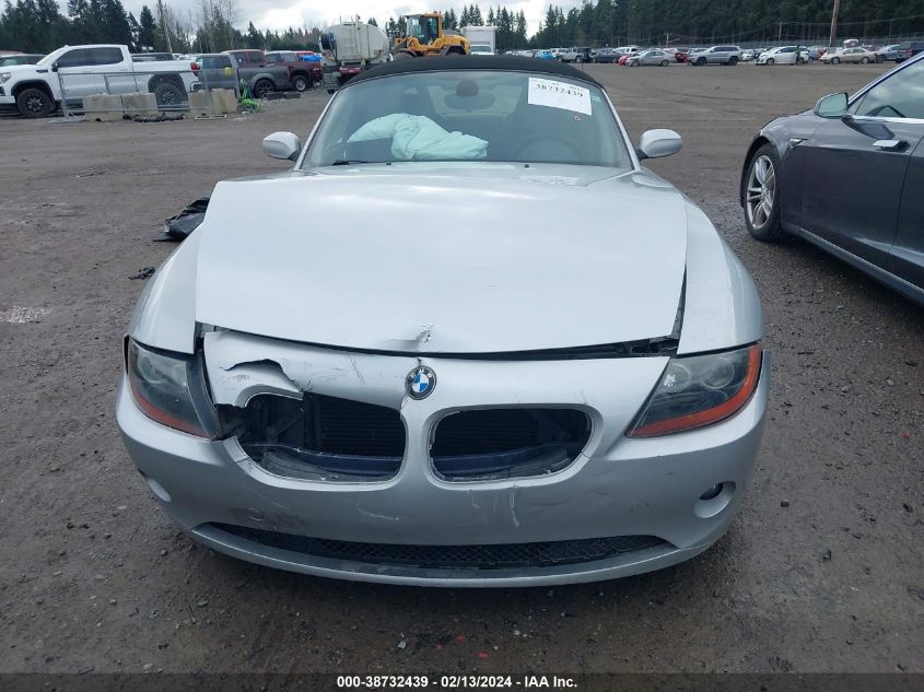 4USBT33483LS46596 2003 BMW Z4 2.5I