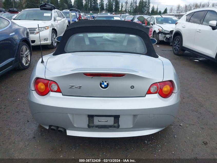 4USBT33483LS46596 2003 BMW Z4 2.5I