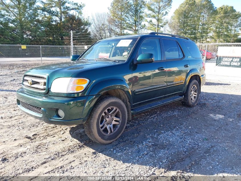 2004 Toyota Sequoia Limited V8 VIN: 5TDZT38A74S233969 Lot: 38732856