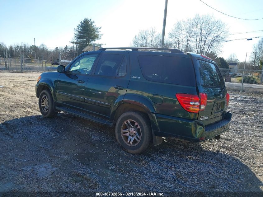 2004 Toyota Sequoia Limited V8 VIN: 5TDZT38A74S233969 Lot: 38732856