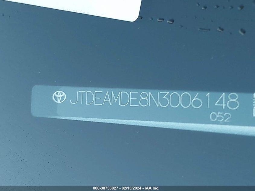 2022 TOYOTA COROLLA HYBRID LE - JTDEAMDE8N3006148