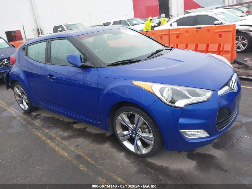 2013 Hyundai Veloster Base W/Black VIN: KMHTC6AD2DU149870 Lot: 38734149