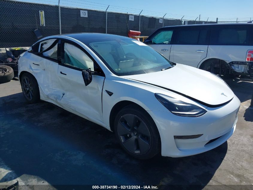 2022 TESLA MODEL 3 - 5YJ3E1EB2NF268331