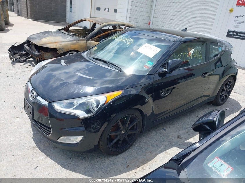 2012 Hyundai Veloster Base W/Black VIN: KMHTC6ADXCU061745 Lot: 38734242