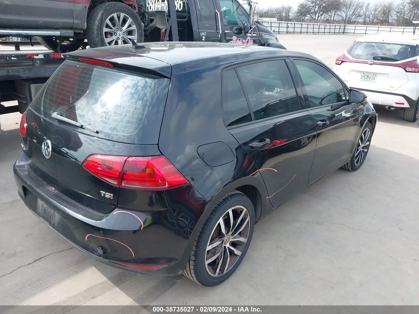 2015 VOLKSWAGEN GOLF TSI SE 4-DOOR - 3VW217AU4FM093835