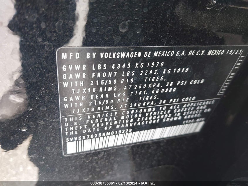 2024 VOLKSWAGEN TAOS SE - 3VVSX7B25RM019229